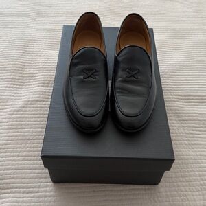 Del Toro Black Leather Loafers